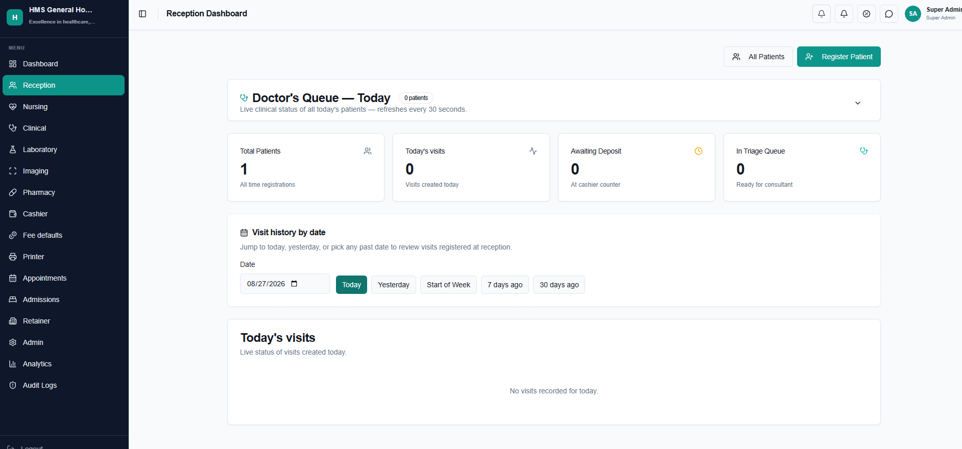 Hospital Portal screenshot 2